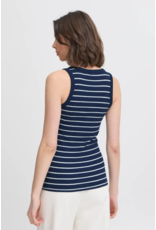 HIZAMOND STRIPED TANK - COTTON BLEND