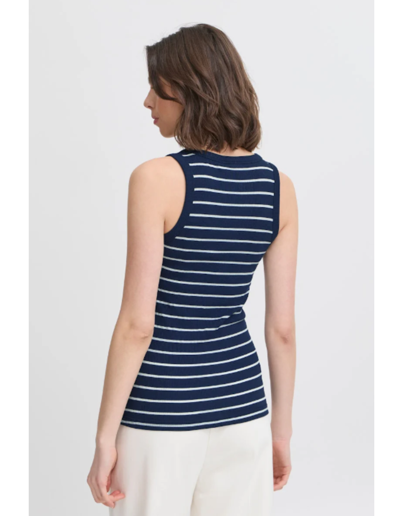 HIZAMOND STRIPED TANK - COTTON BLEND
