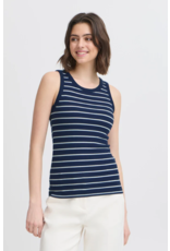 HIZAMOND STRIPED TANK - COTTON BLEND