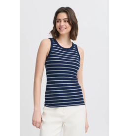 HIZAMOND STRIPED TANK - COTTON BLEND