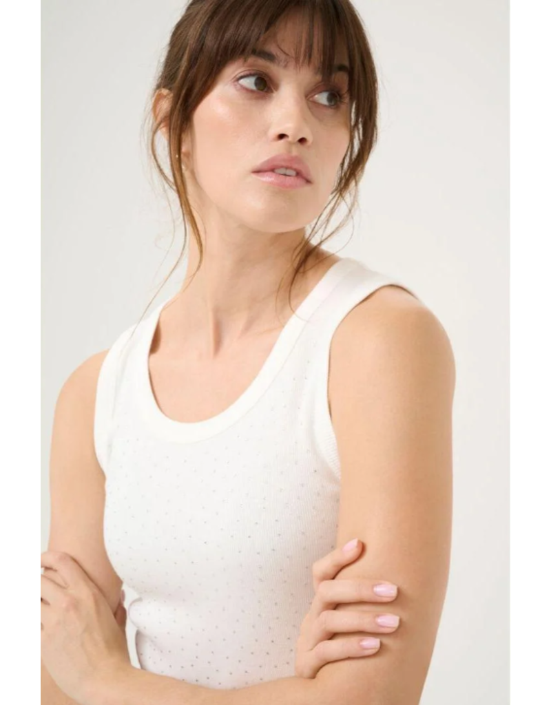 CULTURE KAYO COTON TANK TOP SPRING GARDENIA