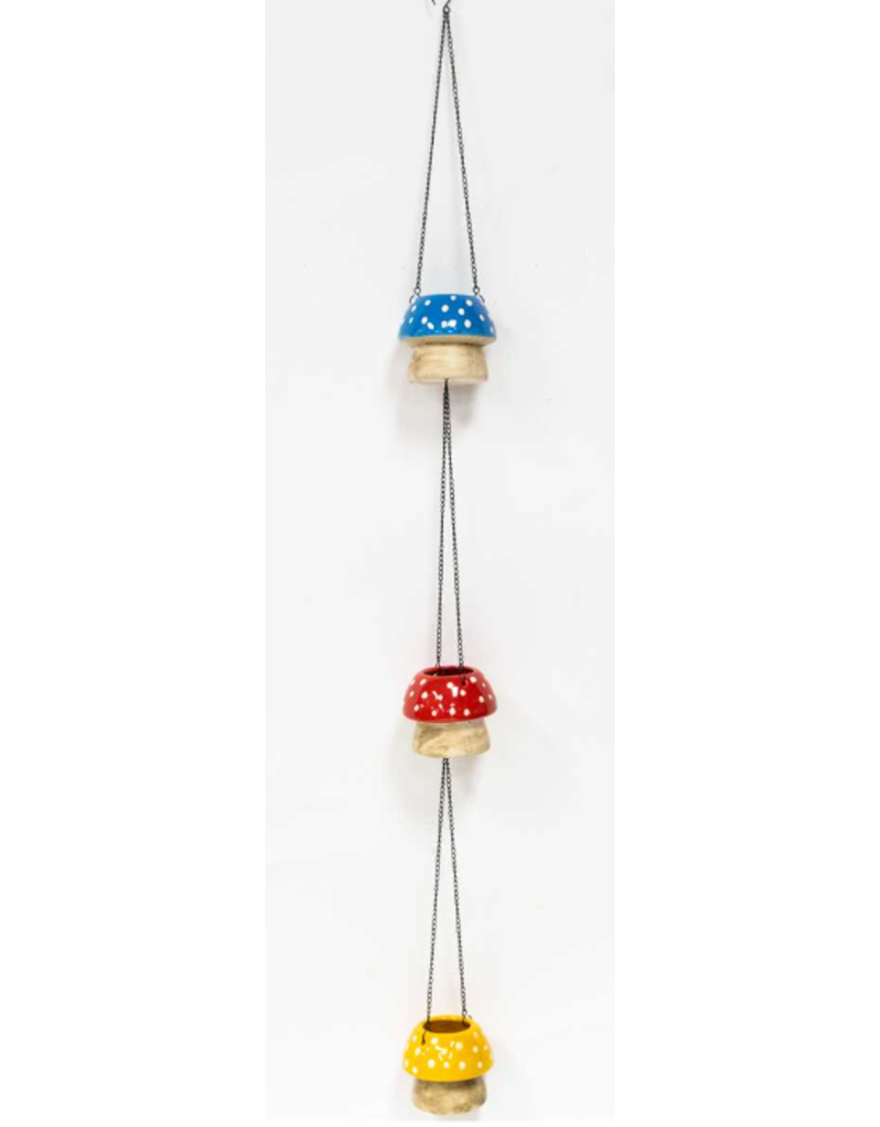 MUSHROOMS HANGING PLANTER/RAIN