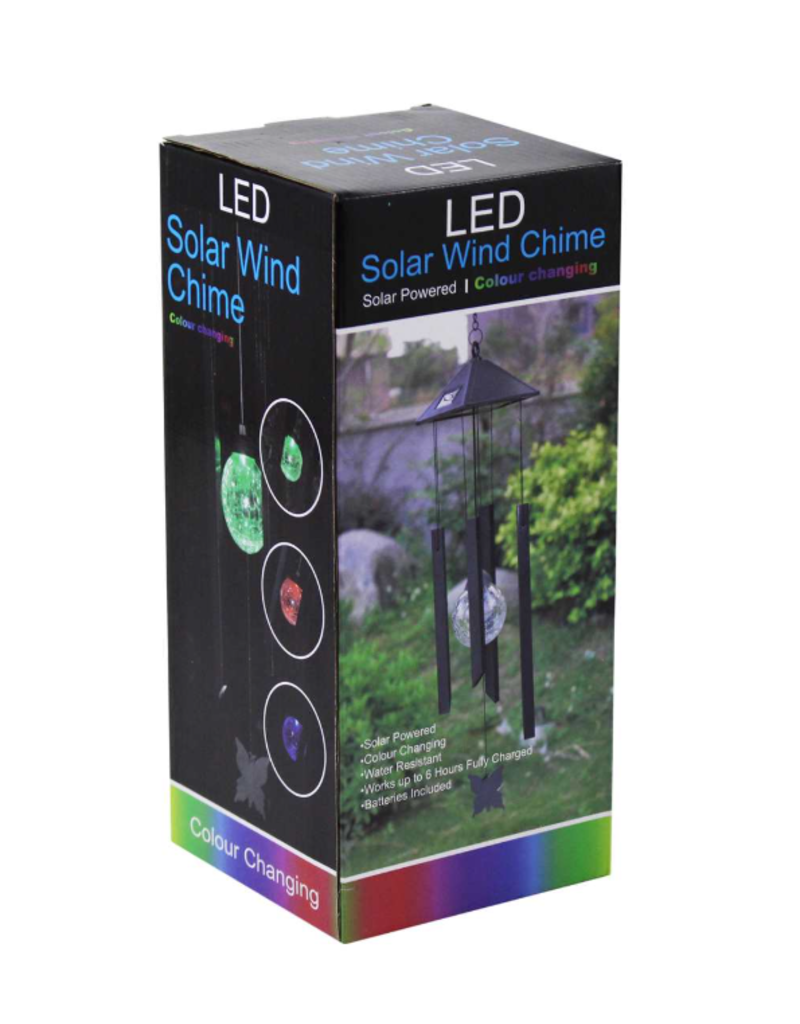 SOLAR BLACK BUTTERFLY WINDCHIME