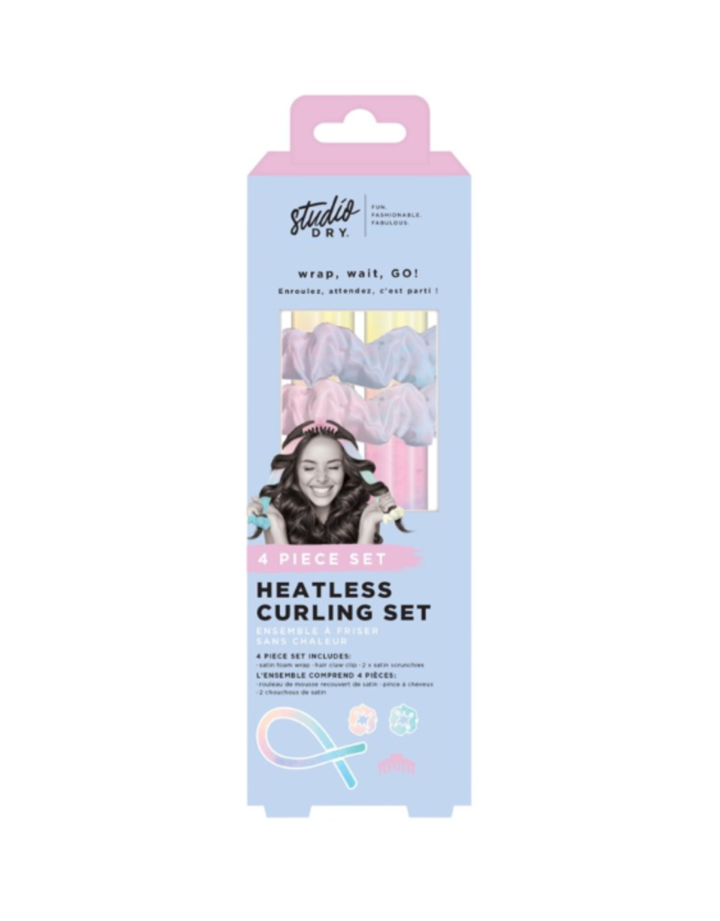 4PC HEATLESS CURLING SET - BLUE & PINK PASTEL