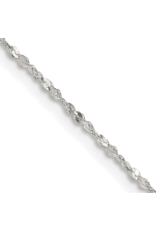 STERLING SILVER TWISTED SERPENTINE CHAIN-7"