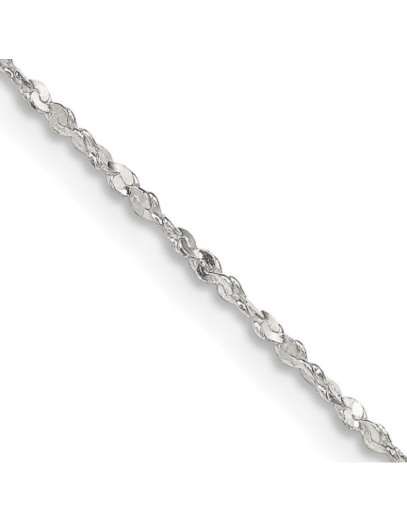 STERLING SILVER TWISTED SERPENTINE CHAIN-7"