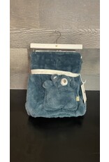 PICCOLO FAUX FUR BLANKET WITH BEAR - 30 X 40