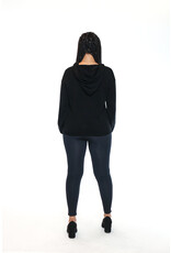 BLACK HOODED SWEATER