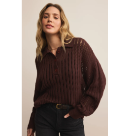 Z SUPPLY LOOKING GLASS POLO SWEATER - COTTON