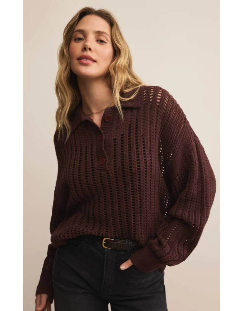 Z SUPPLY LOOKING GLASS POLO SWEATER