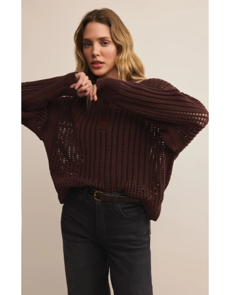 Z SUPPLY LOOKING GLASS POLO SWEATER