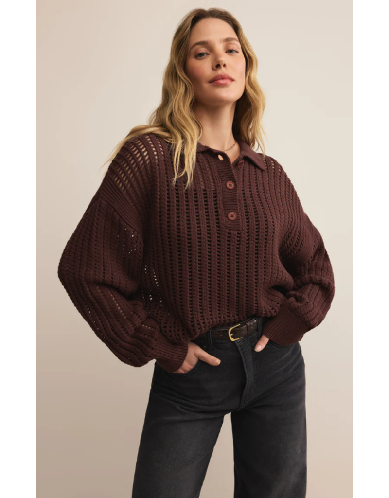 Z SUPPLY LOOKING GLASS POLO SWEATER