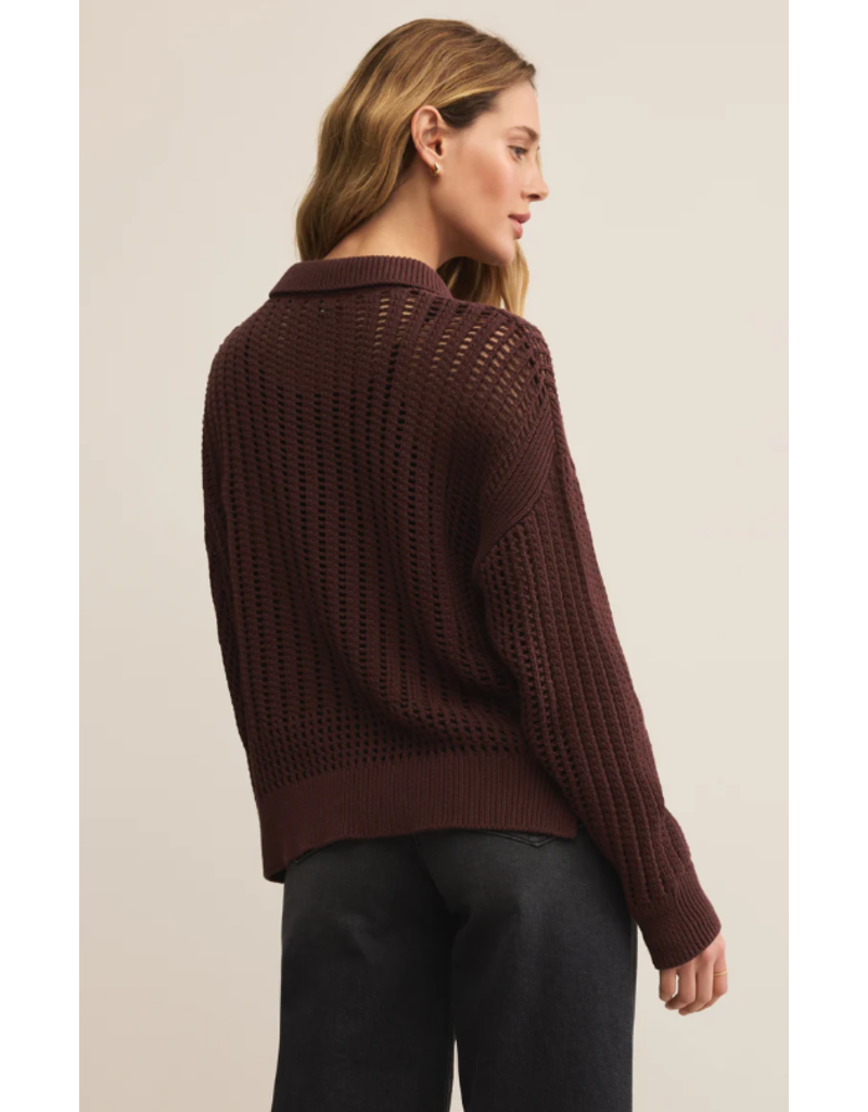 Z SUPPLY LOOKING GLASS POLO SWEATER