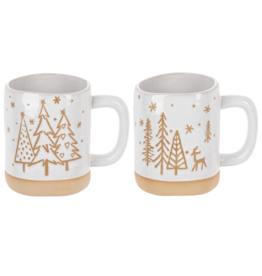 WINTER TREE CERAMIC MUG - 21 OZ