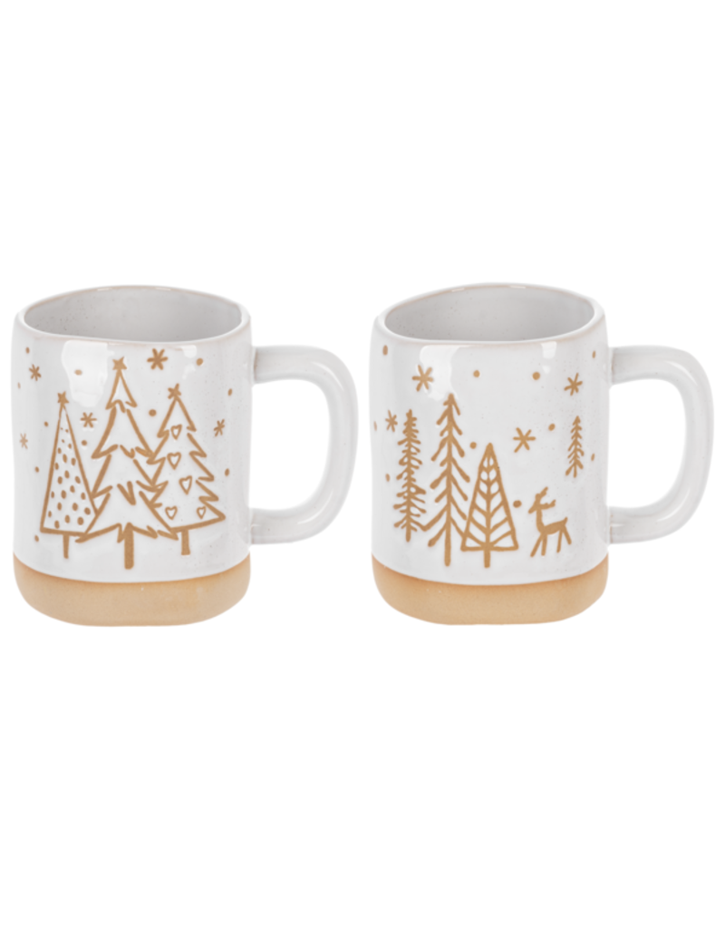 WINTER TREE CERAMIC MUG - 21 OZ