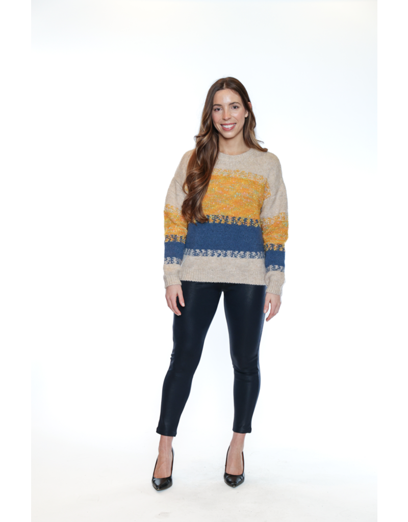 CONFETTI MUSTARD STRIPE SWEATER