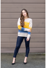 CONFETTI MUSTARD STRIPE SWEATER