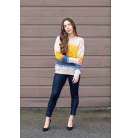 CONFETTI MUSTARD STRIPE SWEATER