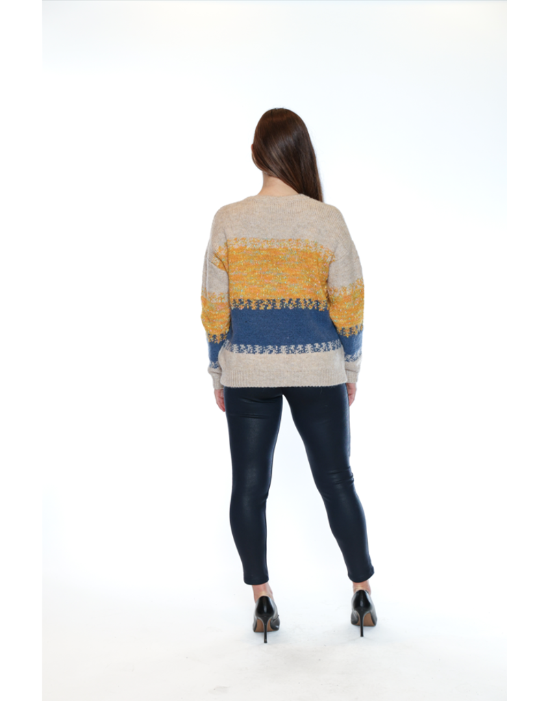 CONFETTI MUSTARD STRIPE SWEATER