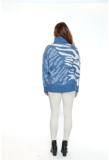 ULTRA SOFT COWL NECK SWEATER -DENIM BLUE