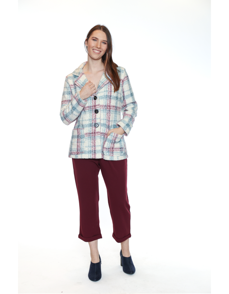 BOUCLE PLAID JACKET PASTEL