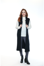 LONG KNIT VEST BLACK