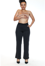 WIDE LEG PULL ON  PANT BLACK