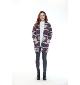 PURPLE AZTEC CARDIGAN
