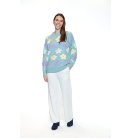 FLOWER SWEATER GREEN