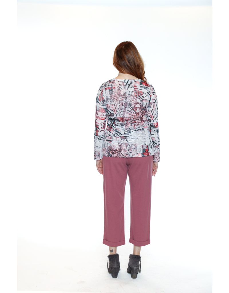 LONG SLV TOP WITH LACE DETAIL