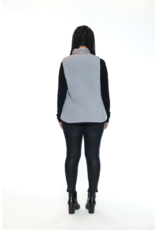 GREY SHERPA VEST w/PUFFER DETAIL