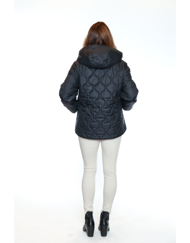 REVERSIBLE HOODED PUFFER JACKET