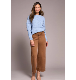TRIBAL HIGH RISE PALAZZO JEAN - COTTON BLEND