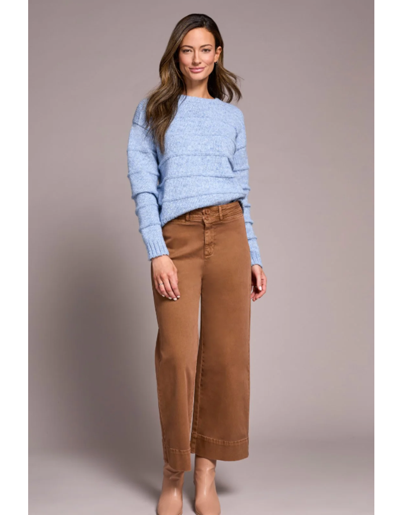 TRIBAL HIGH RISE PALAZZO JEAN - COTTON BLEND