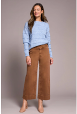 TRIBAL HIGH RISE PALAZZO JEAN - COTTON BLEND