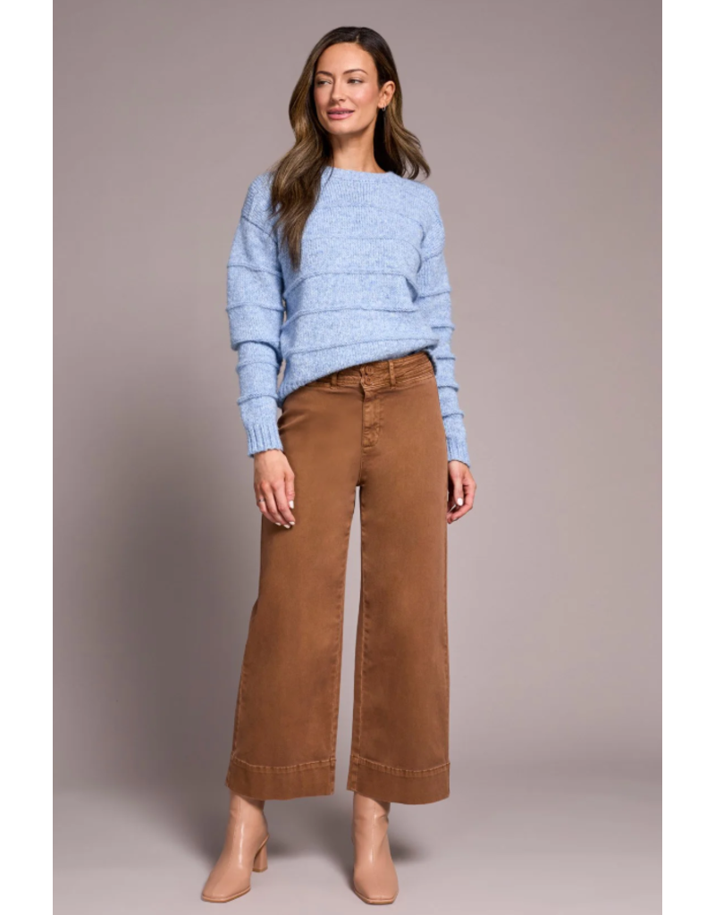 TRIBAL HIGH RISE PALAZZO JEAN - COTTON BLEND