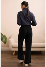 TRIBAL ZIP FUNNEL NECK TOP W/STITCHING-SAPPHIRE