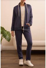 TRIBAL TECHNO LUX -  MOCK NECK JACKET-SAPPHIRE