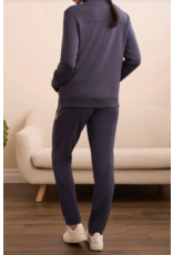 TRIBAL TECHNO LUX -  MOCK NECK JACKET-SAPPHIRE