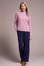 TRIBAL SPECIAL WASH COTTON MOCK NECK SWEATER