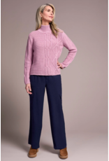 TRIBAL SPECIAL WASH COTTON MOCK NECK SWEATER