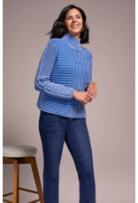 TRIBAL SPECIAL WASH COTTON MOCK NECK SWEATER