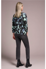 TRIBAL SOFT YARN 3/4 SLEEVE CREWNECK SWEATER-MINT