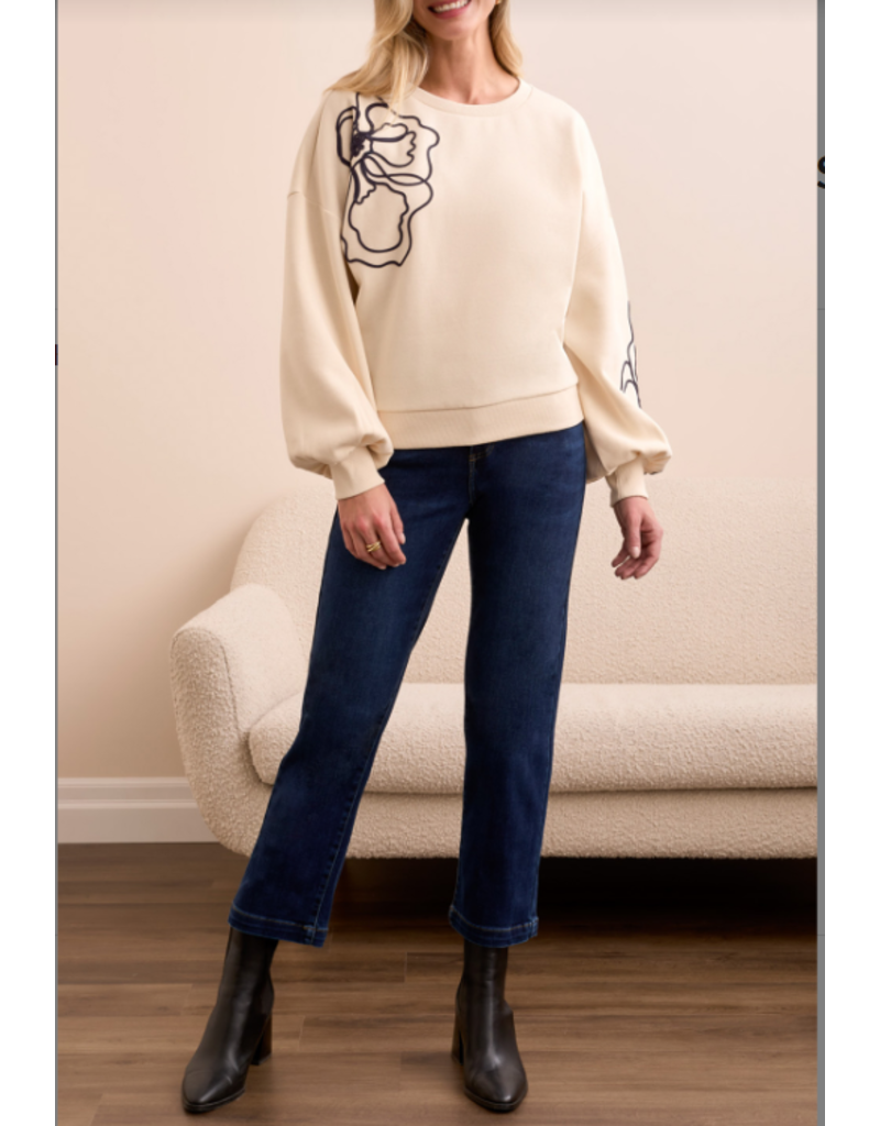 TRIBAL SWEATSHIRT w/EMBROIDERY MOONSTONE