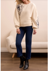 TRIBAL SWEATSHIRT w/EMBROIDERY MOONSTONE