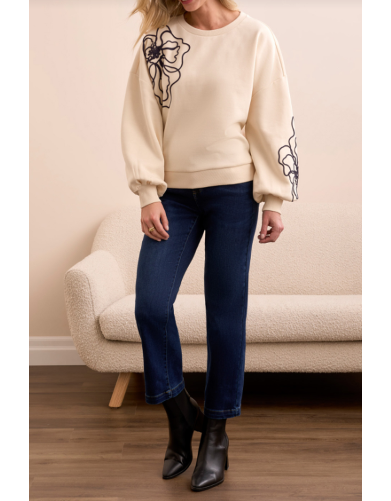 TRIBAL SWEATSHIRT w/EMBROIDERY MOONSTONE
