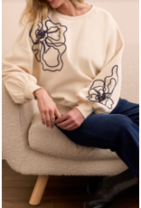 TRIBAL SWEATSHIRT w/EMBROIDERY MOONSTONE