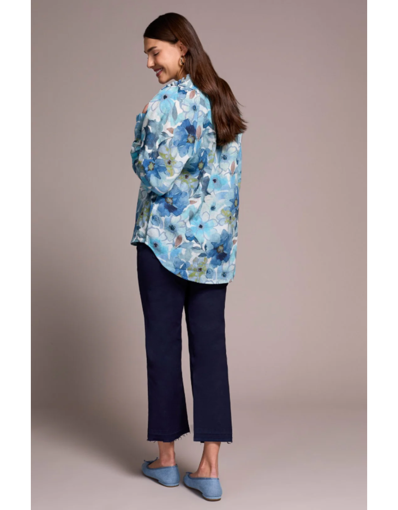 TRIBAL COTTON TOP w/SMOCKING DETAILS