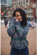 SPACE DYE KNIT SWEATER GREEN/NAVY