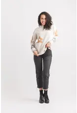 DAISY FLOWER SWEATER OATMEAL